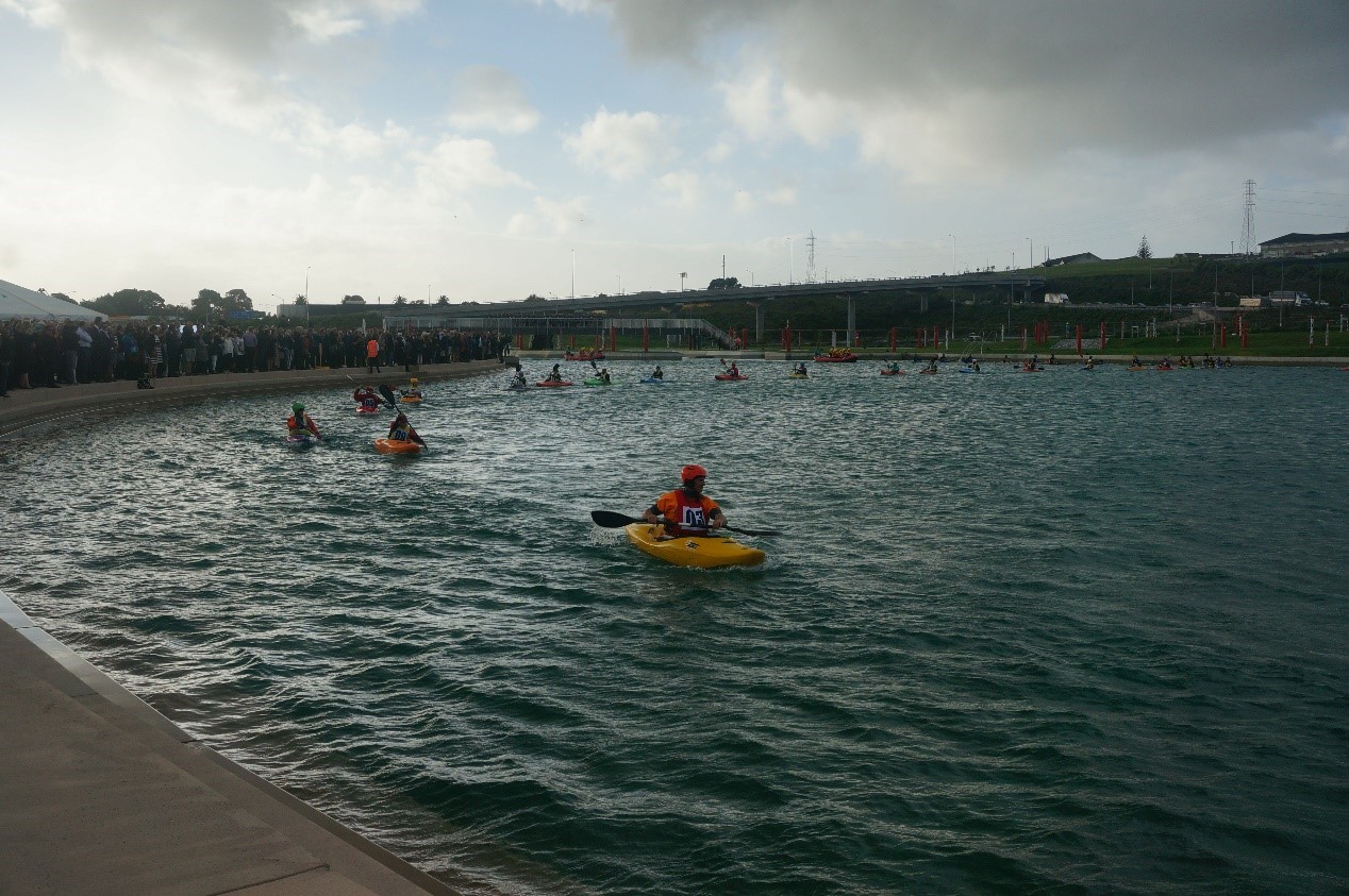 More Paddlers rowing in the water