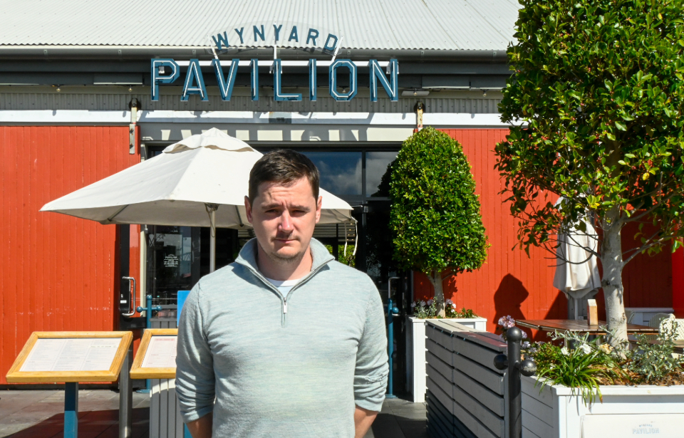 Alex Pearson, manager of the Wynyard Pavilion says they have lost up to 50 percent of their business. The proper functioning of the bridge directly correlates to the amount of business they get. “The high rent and business costs make running the restaurant hard”. He says there are potential talks amongst other business owners on the waterfront to submit a joint proposal to the Council to discuss rent relief and push for a faster resolution. Photo: Vivek Panchal 