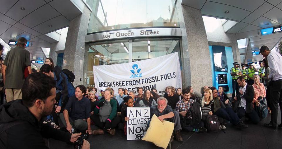 Protesters succeed in closing ANZ bank branch