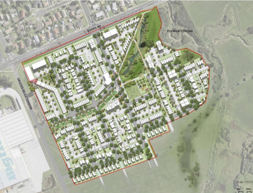 Graphic showing what the Wirihana Development will look like. (Supplied).