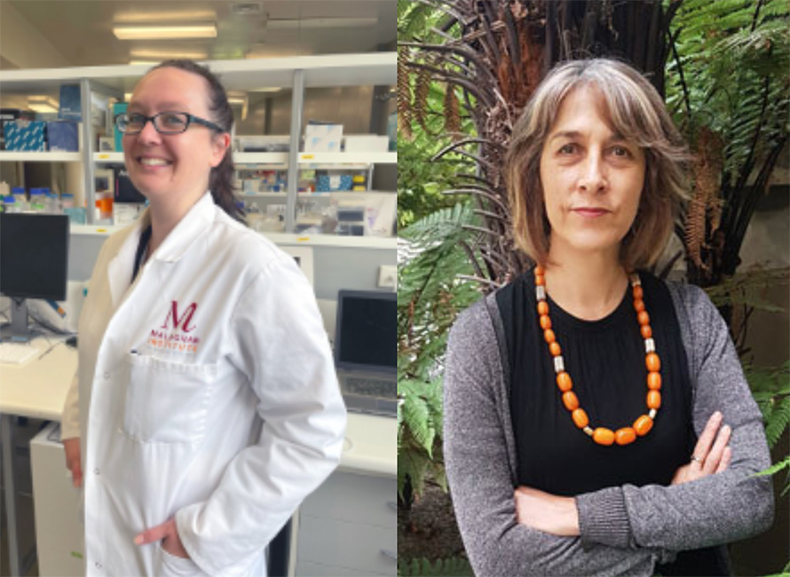 Dr. Georgia Carson (left) and Dr. Katharina Ruckstuhl (right). Photos: The Malaghan Institute and The University of Otago 