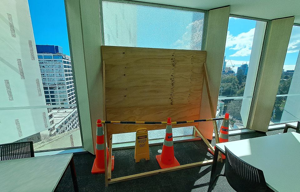 AUT can't say when high-rise windows will be replaced, four years after they shattered