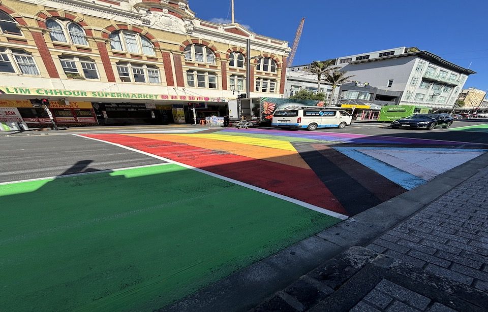 Rainbow community defiant after vandalism of iconic rainbow crossing 