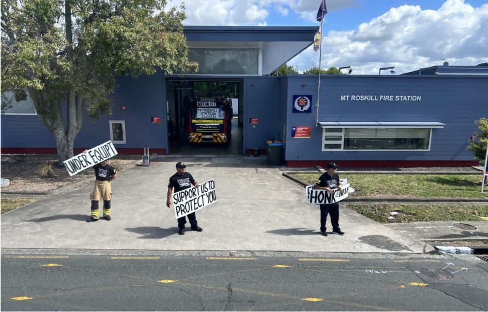 Heat rises with firefighters' strike action   