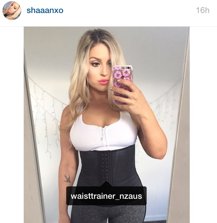 Another girl in a waist trainer